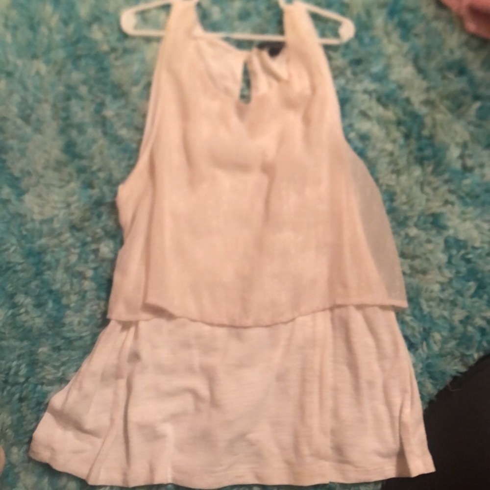 American Eagle White Two- Tier Top